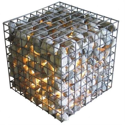 مربع غابيون مصفح لحام 2x1x0.5m أسلاك الحجر أقفاص للسياج الحديقة