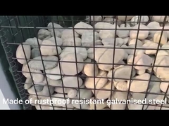 شبكة كرة غابيونية معدنية لحام مربع غابيون 2 * 1 * 1 شبكة لحام قفص حجر